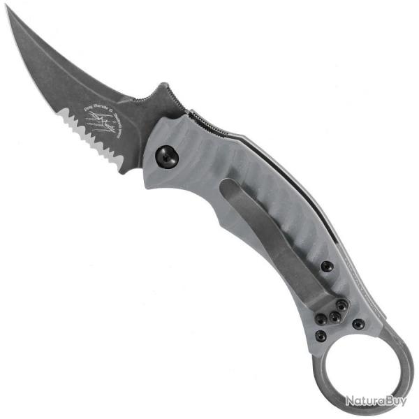 Mako Folder Serrated Grey G10 - Bastinelli Créations