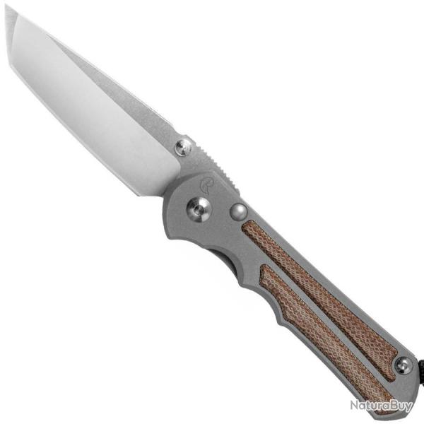 Large Inkosi Tanto Micarta Canvas Natural Inlay - CHRIS REEVE