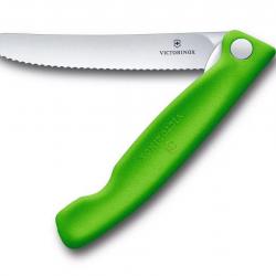 Couteau D'office Pliant Vert Denté Swiss Classic - Victorinox