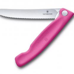 Couteau D'office Pliant Rose Denté Swiss Classic - Victorinox