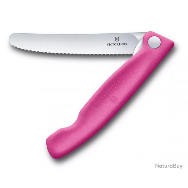 Couteau D'office Pliant Rose Dent Swiss Classic - Victorinox