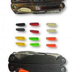Poussoir Ergonomique "Thumb Tabs Tritium Design" pour Leatherman Charge +, tti, G10- EDCmods Vert (9
