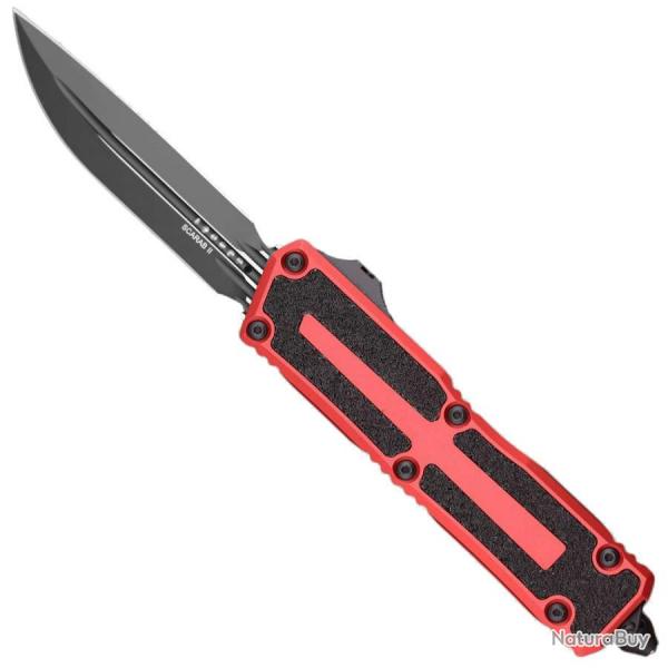 Scarab 2 D/E-S Gen III Black - Red Handle - Microtech