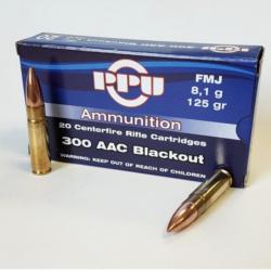 300 Blackout AAC 125-Grs FMJ par 20 - Partizan