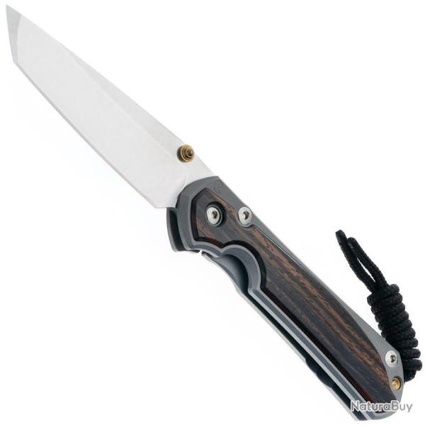 Small Sebenza 31 Tanto Macassar Ebony Inlay Glass Blasted - CHRIS REEVE
