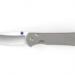 Large Sebenza 31 Plain Glass Blasted Insingo / Blue Hardware - Chris Reeve