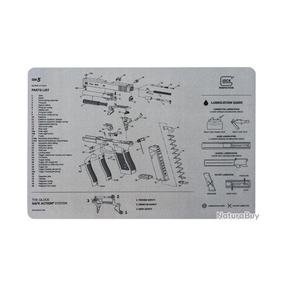 Tapis Glock de démontage et d'entretien gris GEN 5