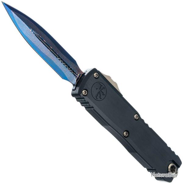 UTX 85 D/E Gen III Marfione Select Blued Baker Forge Coppermai Damas "Blue Accent" - Microtech Knive