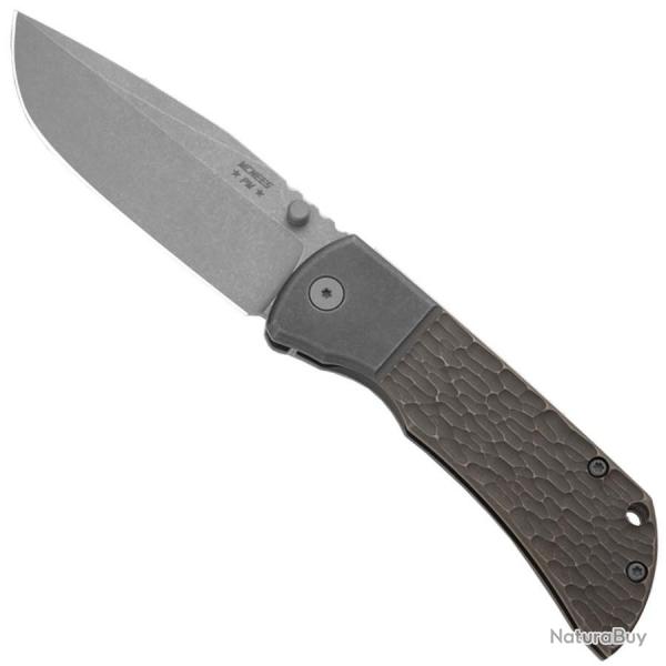 PM Mac 2 3,5" Jigged Two Tone Bronze Titanium - McNees Knives