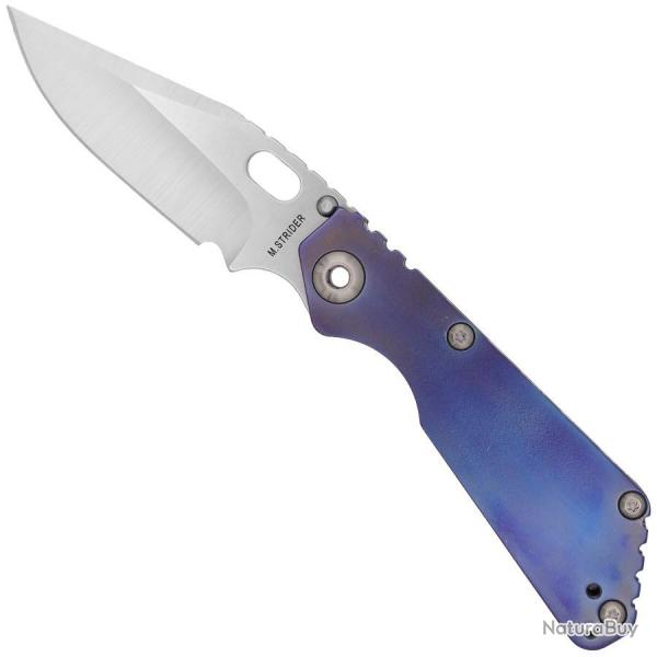 SNG Bowie Magnacut Orange Peel Titanium - Strider Knives