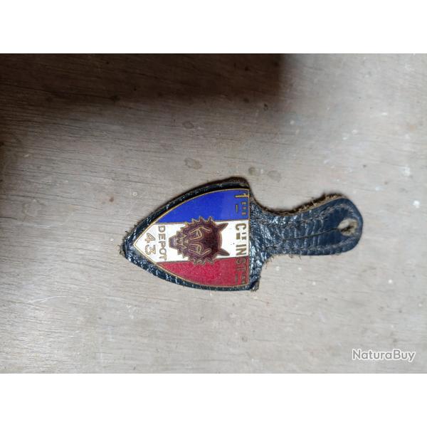 Insigne infanterie , Dpt 43 / 1 Cie. d'Instruction