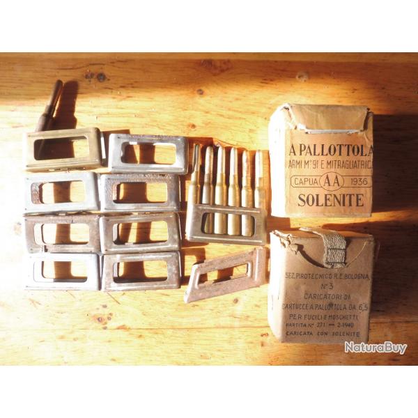 munition clips balles 6,5mm carcano
