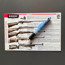 FEUILLET FLYER PUBLICITAIRE PISTOLET CARABINE UNIQUE AUDAX X 51 bis T791 MIKROS VO79 DES69