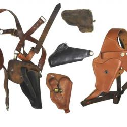 LOT HOLSTER PISTOLET & REVOLVER - RARE