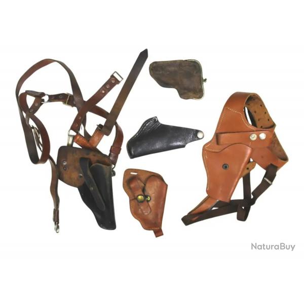 LOT HOLSTER PISTOLET & REVOLVER - RARE