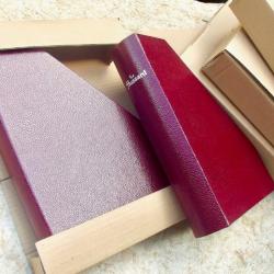 LOT DE 5 BOITES PORTE-REVUES SIMILI-CUIR "LE HUSSARD"