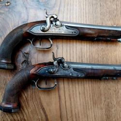 Paire de pistolet d'officier St Etienne