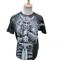 T-shirt Viking II Guerrier-Militaire fin de stock taille M uniquement Sérigraphie double face