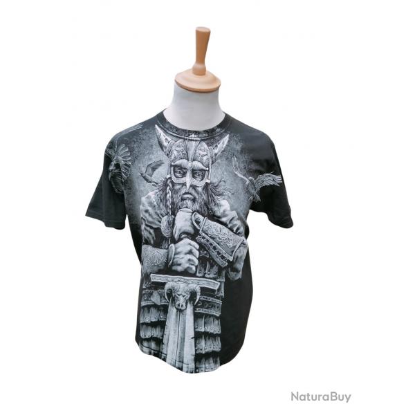 T-shirt Viking II Guerrier-Militaire fin de stock taille M uniquement Srigraphie double face