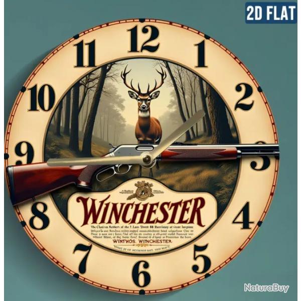 HORLOGE WINCHESTER C'EST L'HEURE DE LA CHASSE !