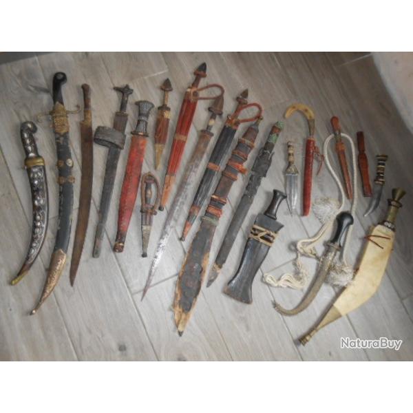 LOT SABRES/COUTEAUX AFRICAINS