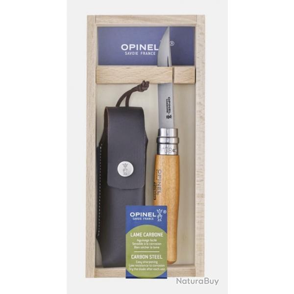 COFFRET COUTEAU FERMANT CARBONE OPINEL N8