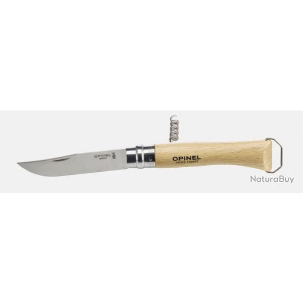 COUTEAU FERMANT OPINEL N10 TIRE-BOUCHON DECAPSULEUR
