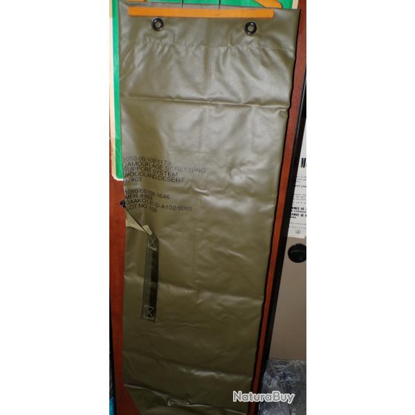 ARMEE AMERICAINE U.S : SAC CAMOUFLAGE SCREENING SUPPORT SYSTEM, TYPE SAC A PAQUETAGE PLASTIFIE LONG