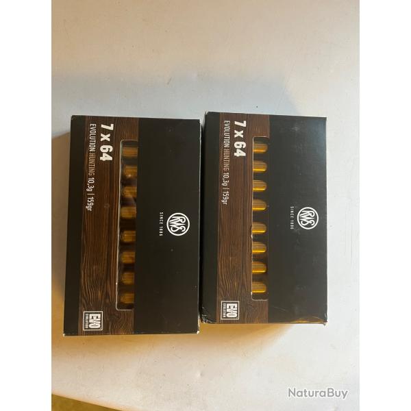 2 botes de 20 balles RWS EVO 7x64 159gr