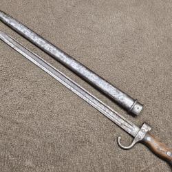 Baionnette de mousqueton Berthier au numéro plaquettes en noyer