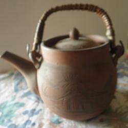 vintage théière chinoise argile rouge Yixing