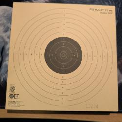cibles pistolet 10 m ISSF  75 PIECES