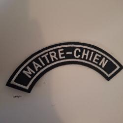 Patch maitre chien sans velcro .noir