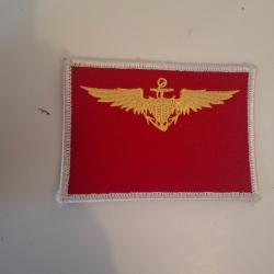 Patch Us air force Aviaition Pilot Wings Gold Field Red Patch.