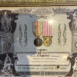 AVIATION DIPLÔME COMMÉMORATIF 14/18