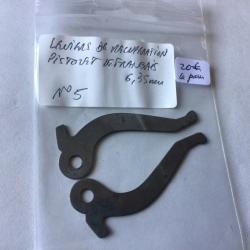 VENDU PAR LE-CUIRASSIER N°5 PAIRE DE LEVIERS DE RÉCUPÉRATION PISTOLET LEFRANCAIS CALIBRE 6,35 MM