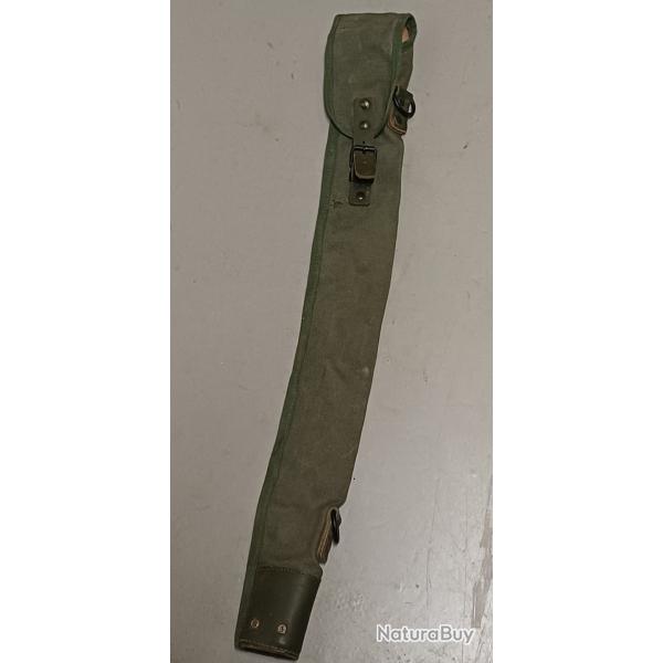 Ancienne housse - tui militaire pour canon de rechange de mitrailleuse 0.30