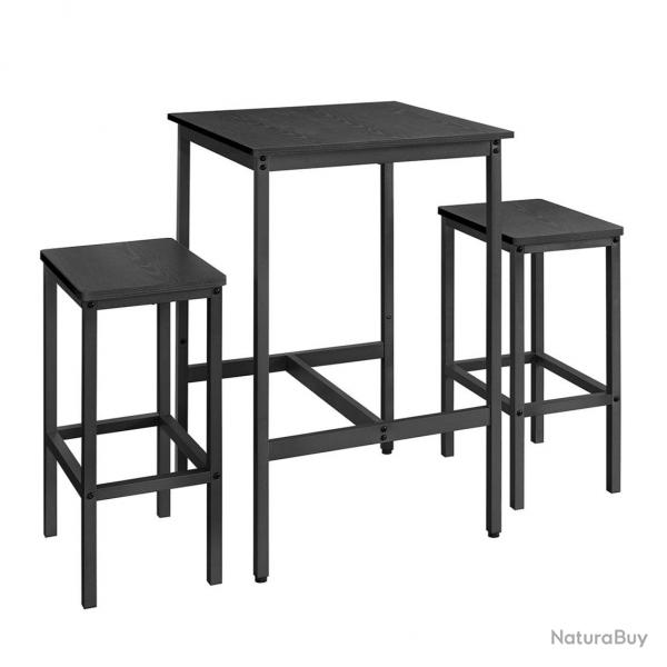 Ensemble table de salle  manger table de bar et chaises de bar 60 x 60 x 90 cm et tabouret cadre e