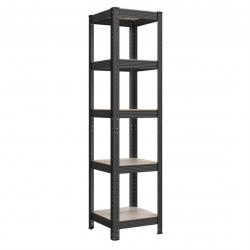 Étagère charge lourde à 5 niveaux 150 x 37 x 37 cm capacité 400 kg (80 kg/niveau) style industriel