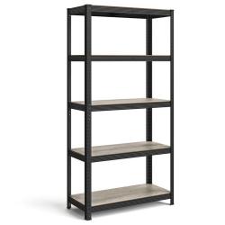Étagère charge lourde métallique 180 x 90 x 40 cm 5 niveaux charge totale 875 kg (175 kg/niveau) ét