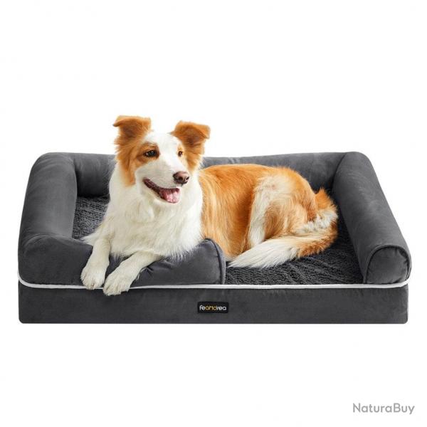 Panier pour chien orthopédique canapé lit pour animaux rembourrage moelleux bords rehaussé housse a
