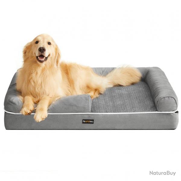 Panier pour chien orthopédique canapé lit pour animaux rembourrage moelleux bords rehaussé housse a