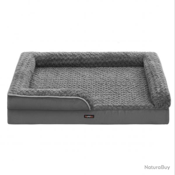 Panier pour chien lit pour animal orthopédique mousse alvéolée bords surélevés rembourrés housse am