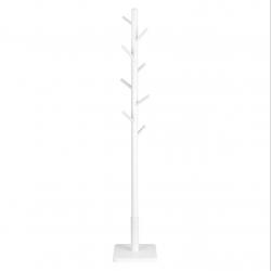 Portemanteau portant à vêtements en bois massif 30 x 30 x 175 cm support sur pieds avec 8 crochets