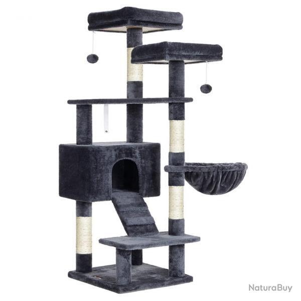 Arbre à chat tour de jeux 142 cm gris clair 12_0003894