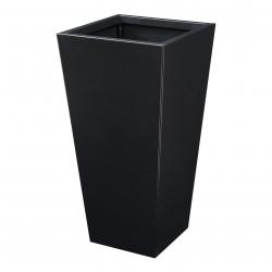 Bac à plantes pot de fleur 76 x 39 x 39 cm acier galvanisé noir 03_0008957