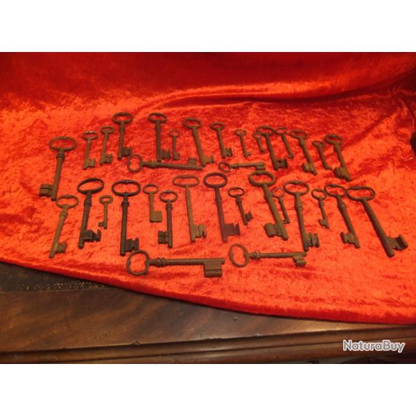Rare Lot De Cls Anciennes Fer Forg Chteau Antique Key                                         (1)