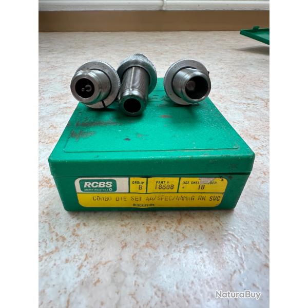 Jeux d'outils RCBS combo die set 44 spec mag RN swc