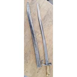 Superbe Baionnette Marine ou Troupe Coloniale Modéle 1866 Chassepot au numéro