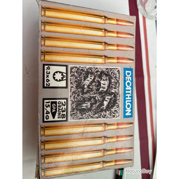Vends trois botes 9,3X. 62 238, grain 15,4 g.